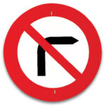 Señal Giro a la Derecha Prohibido