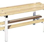 Banco Vestuario Con Zapatillero. Patas Metálicas