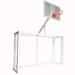 J. Porterías Fútbol Sala/Balonmano Con Canasta Basket -Sin Redes ni Aros-