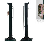 Postes Tenis Fijos con Base para Atornillar. Cuadrada