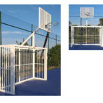 J. Porterías Fútbol Sala/Balonmano Con Canasta Basket -Antivandálicos-