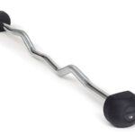 Barra Peso Barbell Curva Caucho
