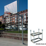 J. Canastas Baloncesto Fijas Antivandálicas Galvanizadas