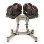 Mancuernas Multipeso Ajustables. Con base