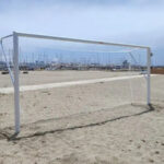 J. Porterías Fútbol-Playa Aluminio 120x100. Fijas