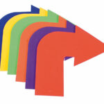 Marcas Suelo. Flechas Curvas