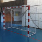 J. Porterías Fútbol Sala/Balonmano Trasladables. Metálica. Base y arquillos de tubo redondo