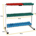 Soporte Mancuernas de Vinilo. Horizontal