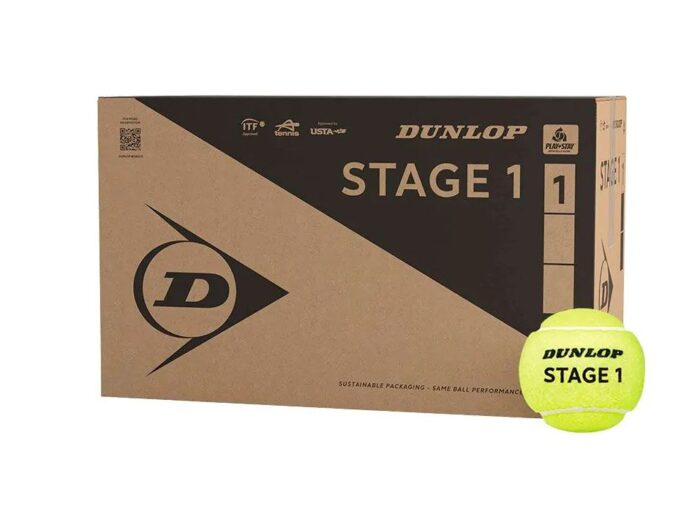 Pelotas Tenis Dunlop Stage 1 Verde - Imagen 1