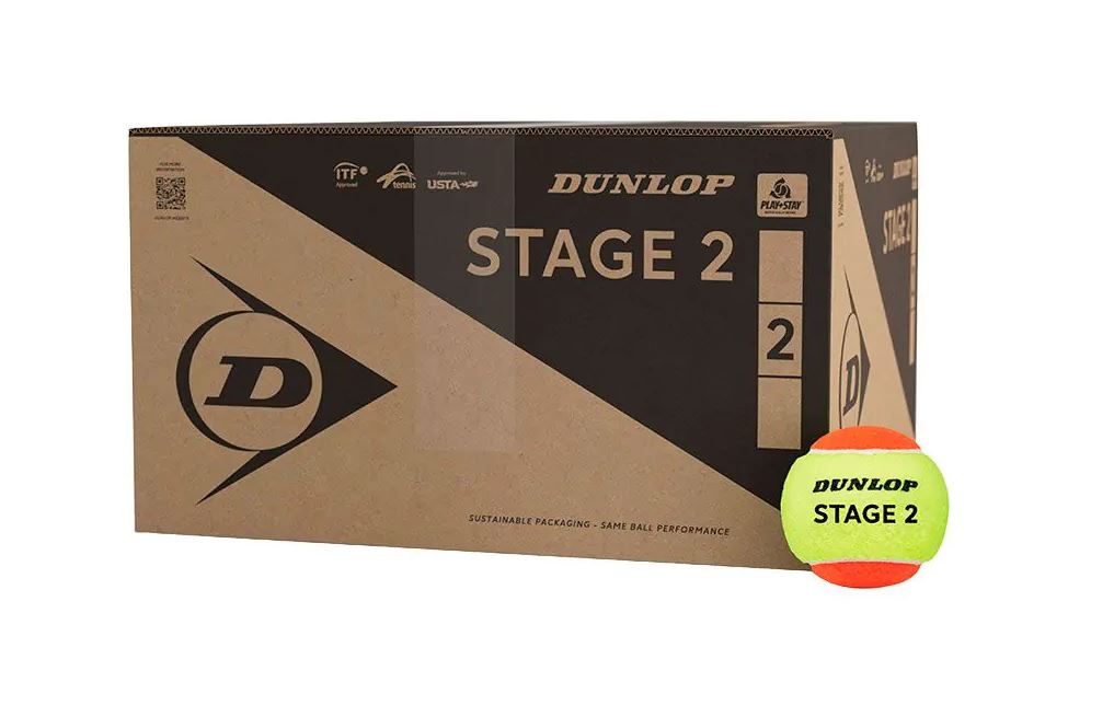 04072B Pelotas Tenis Dunlop Stage 2 Naranja - Imagen 1